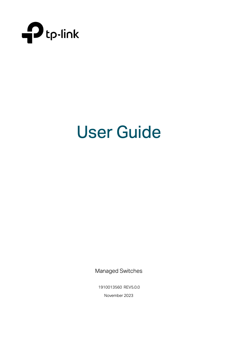 Imagen de la primera página del manual del dispositivo TL-SG3452X
