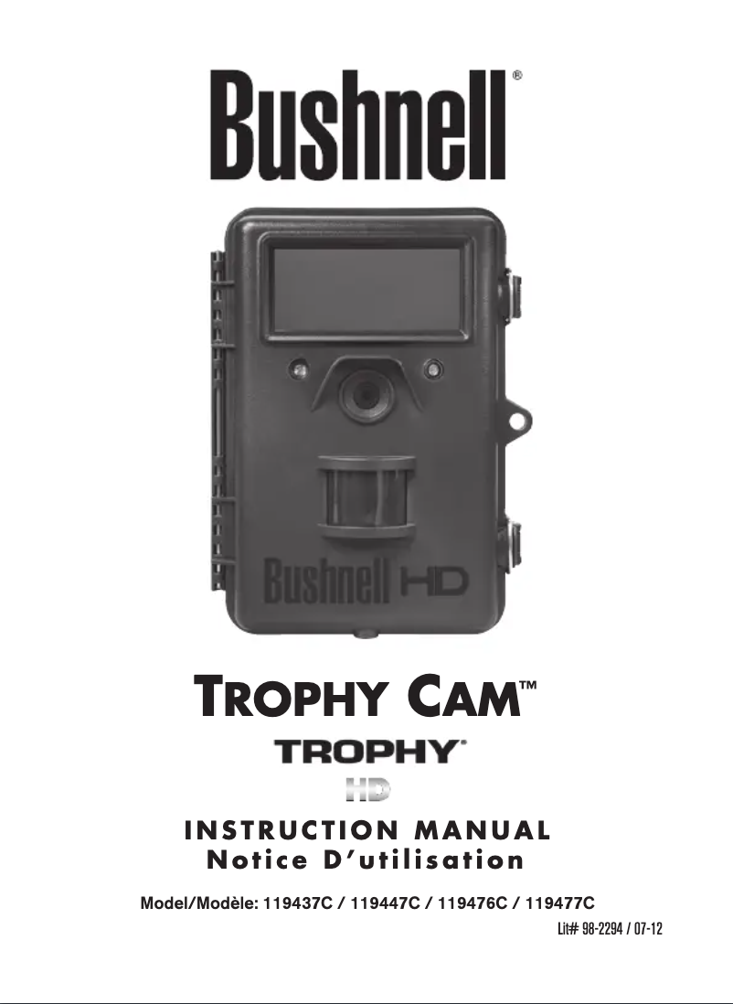 Página 1 del manual Manual de usuario Bushnell Trophy Cam HD 119447C