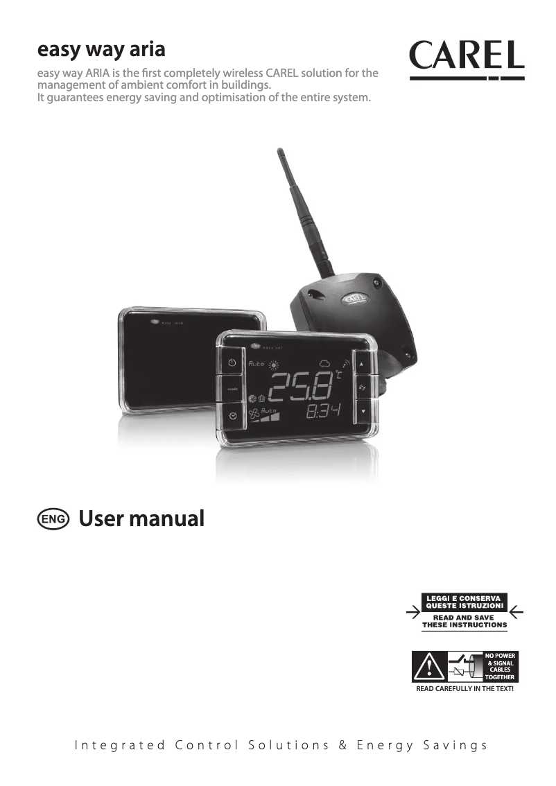 Imagen de la primera página del manual del dispositivo Easy way aria