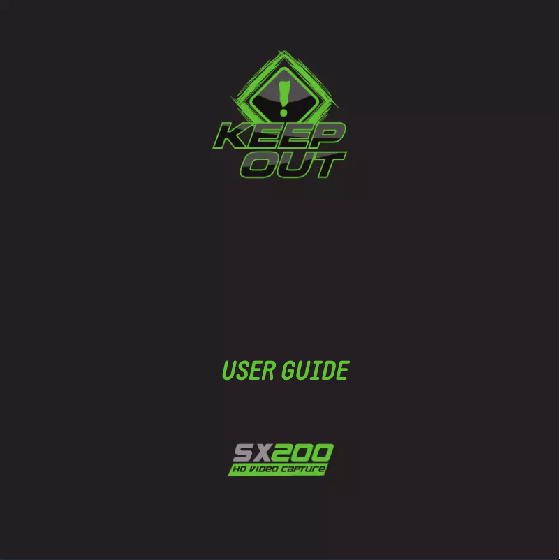 Imagen de la primera página del manual del dispositivo SX200