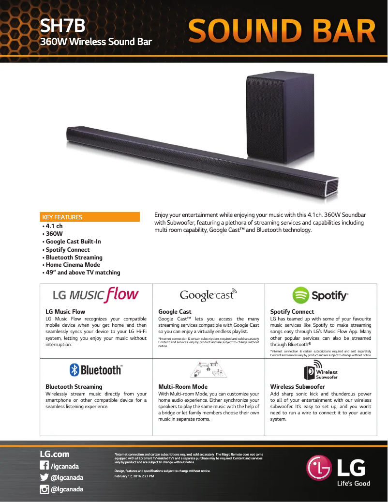 Imagen de la primera página del manual del dispositivo SH7B
