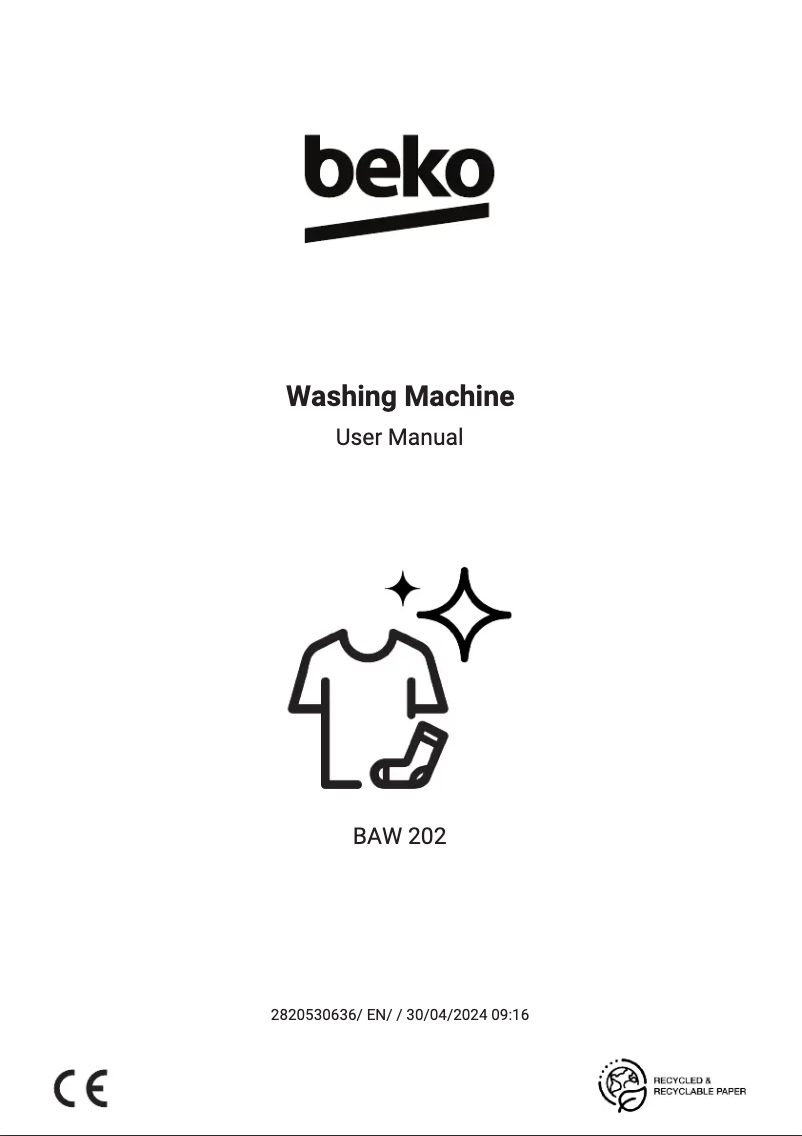 Imagen de la primera página del manual del dispositivo BAW 202