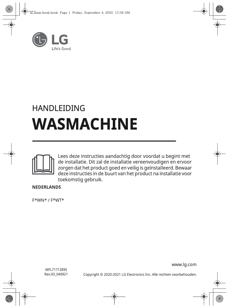 Página 1 del manual Manual de usuario LG F4WN509S0