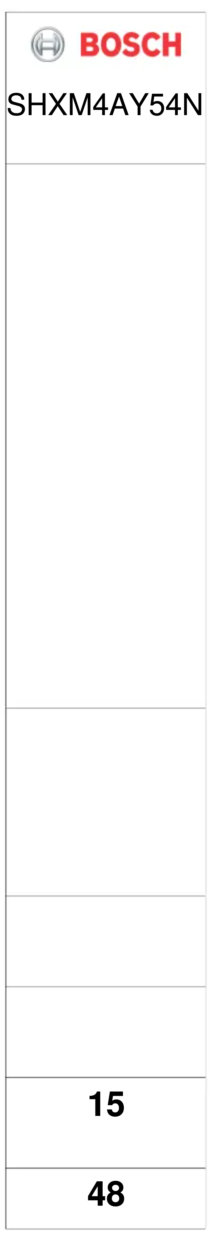 Página nº 1 - Etiqueta energética Bosch SHXM4AY54N