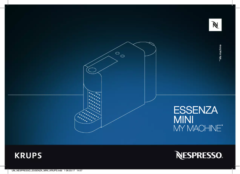 Imagen de la primera página del manual del dispositivo Nespresso Essenza Mini XN110