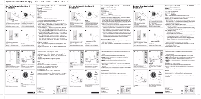 Imagen de la primera página del manual del dispositivo SX-220B