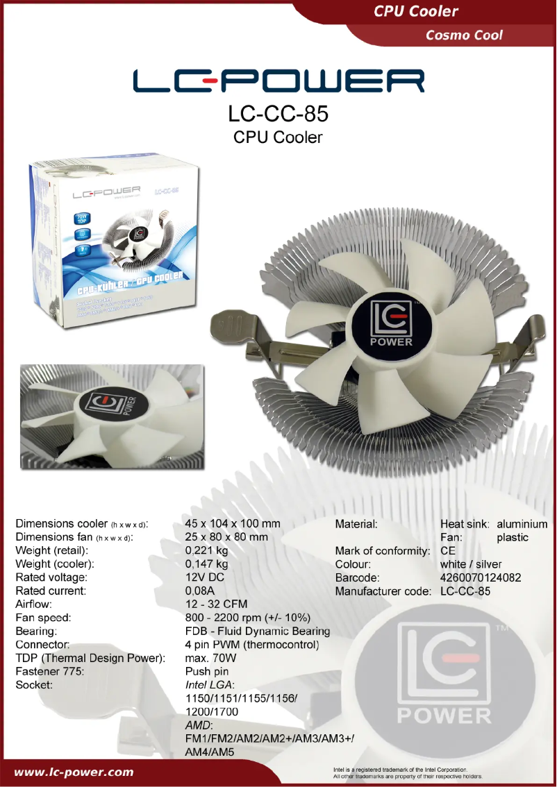 Página nº 1 - Ficha técnica LC-Power LC-CC-85