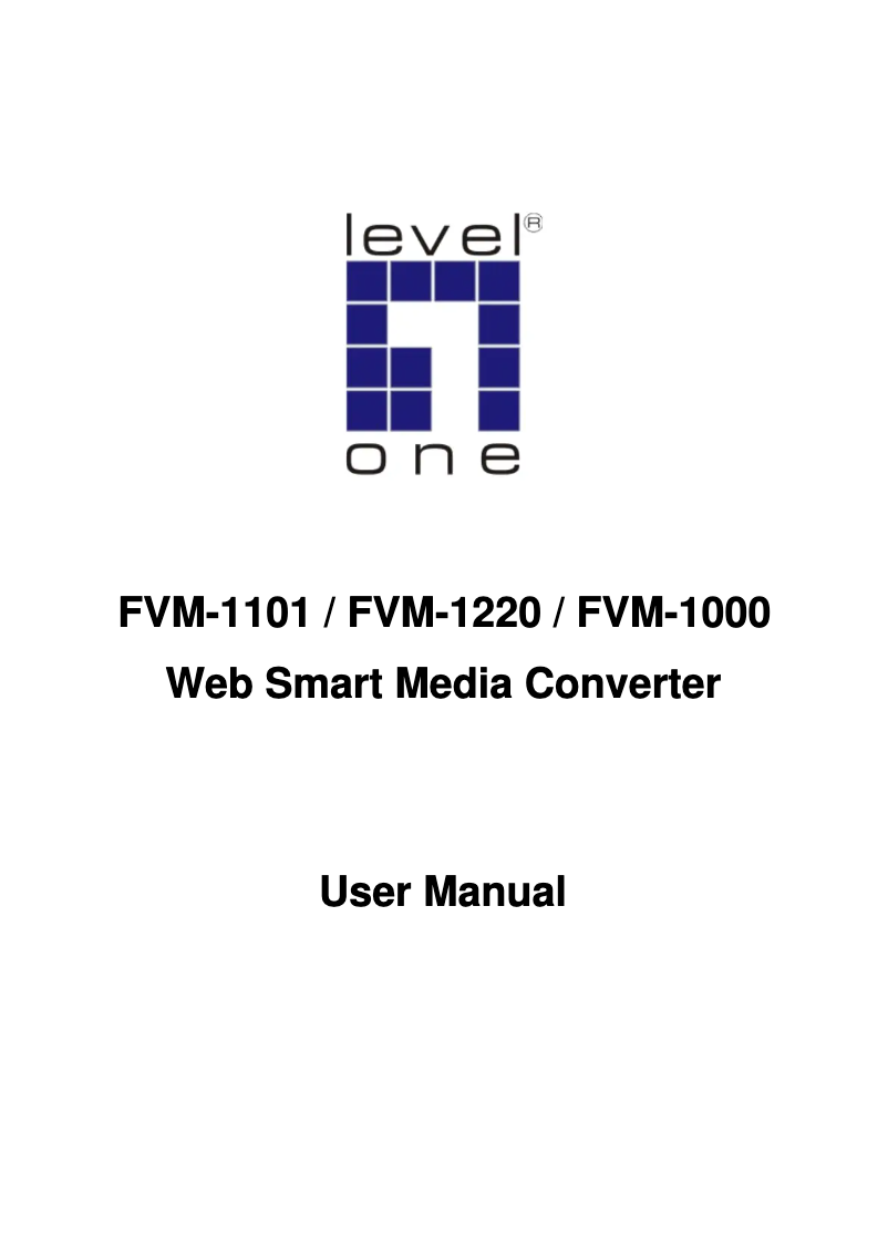 Imagen de la primera página del manual del dispositivo FVM-1101