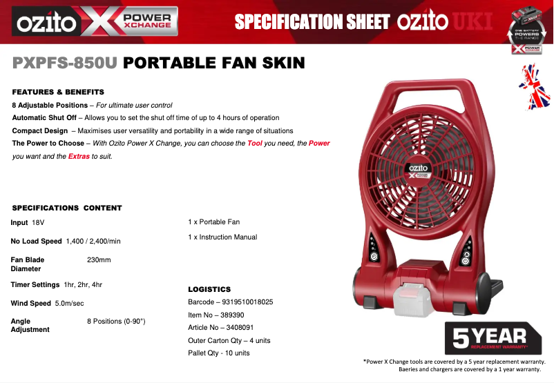 Imagen de la primera página del manual del dispositivo PXPFS-850U
