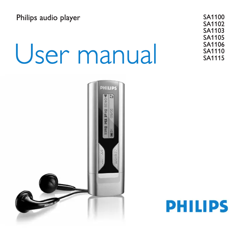 Página 1 del manual Manual de usuario Philips SA1106