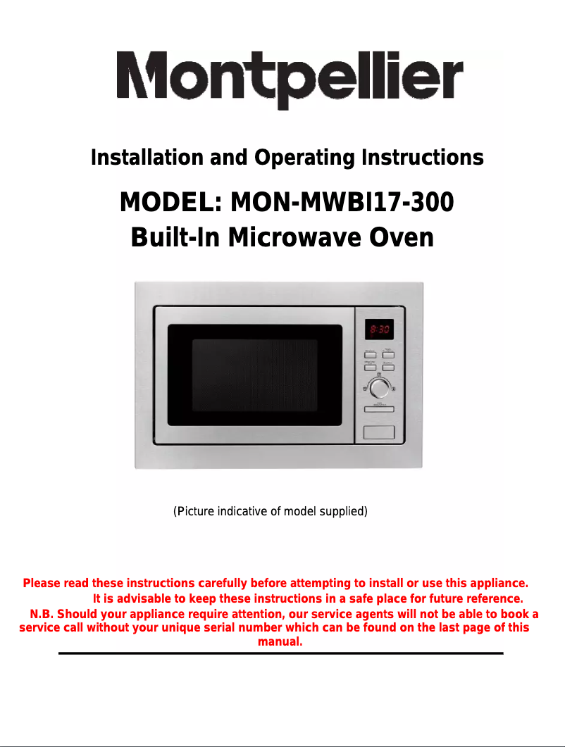 Imagen de la primera página del manual del dispositivo MWBI17-300