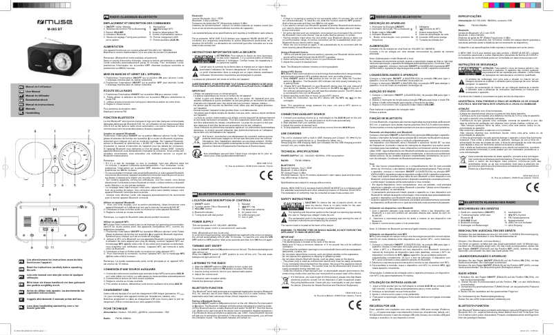 Imagen de la primera página del manual del dispositivo M-095 BT