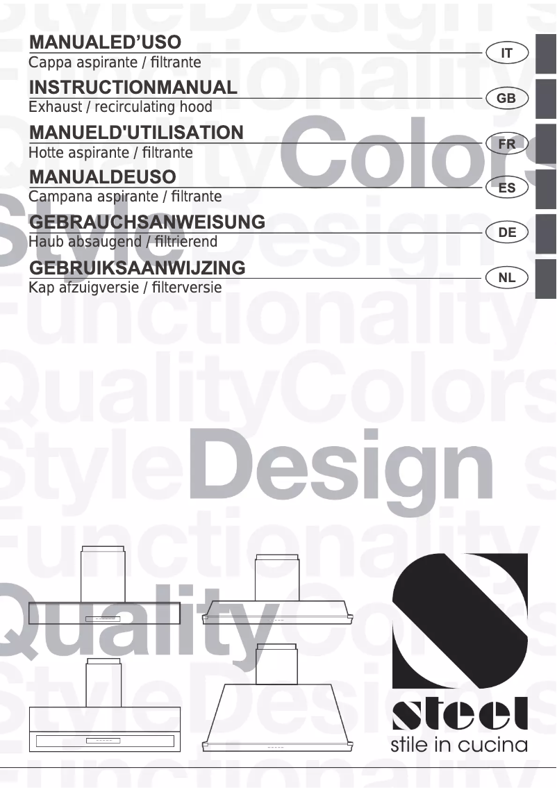 Página 1 del manual Manual de usuario Steel Cucine AKL