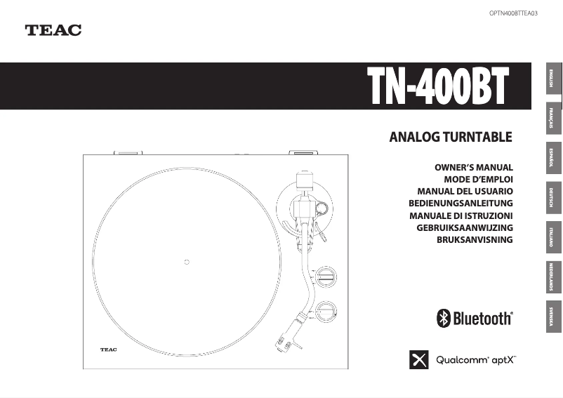 Página 1 del manual Manual de usuario Teac TN-400