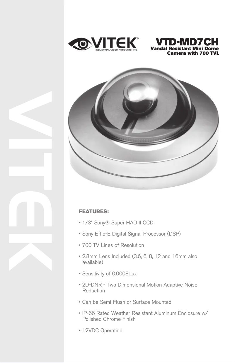 Página 1 del manual Manual de usuario Vitek VTD-MD7CH