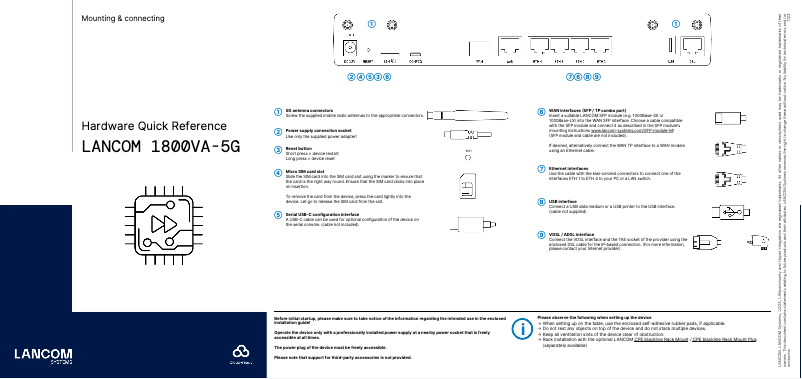Página 1 del manual Manual de usuario Lancom 1800VA-5G