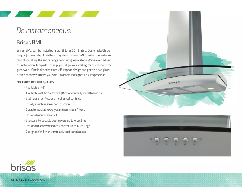 Imagen de la primera página del manual del dispositivo BMLE36AG