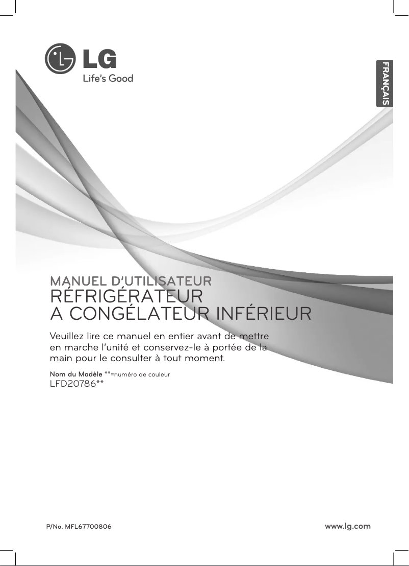 Imagen de la primera página del manual del dispositivo LFD20786SW