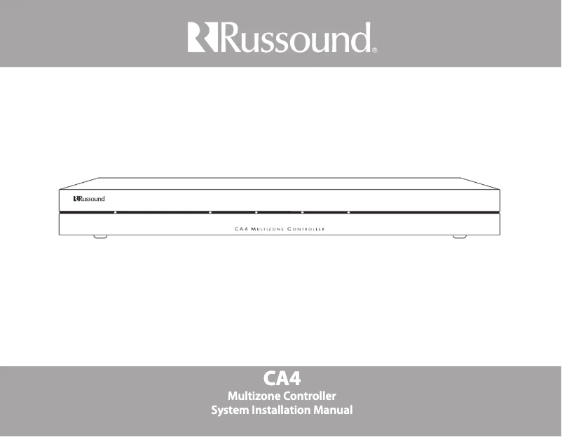 Página 1 del manual Manual de usuario Russound CA4