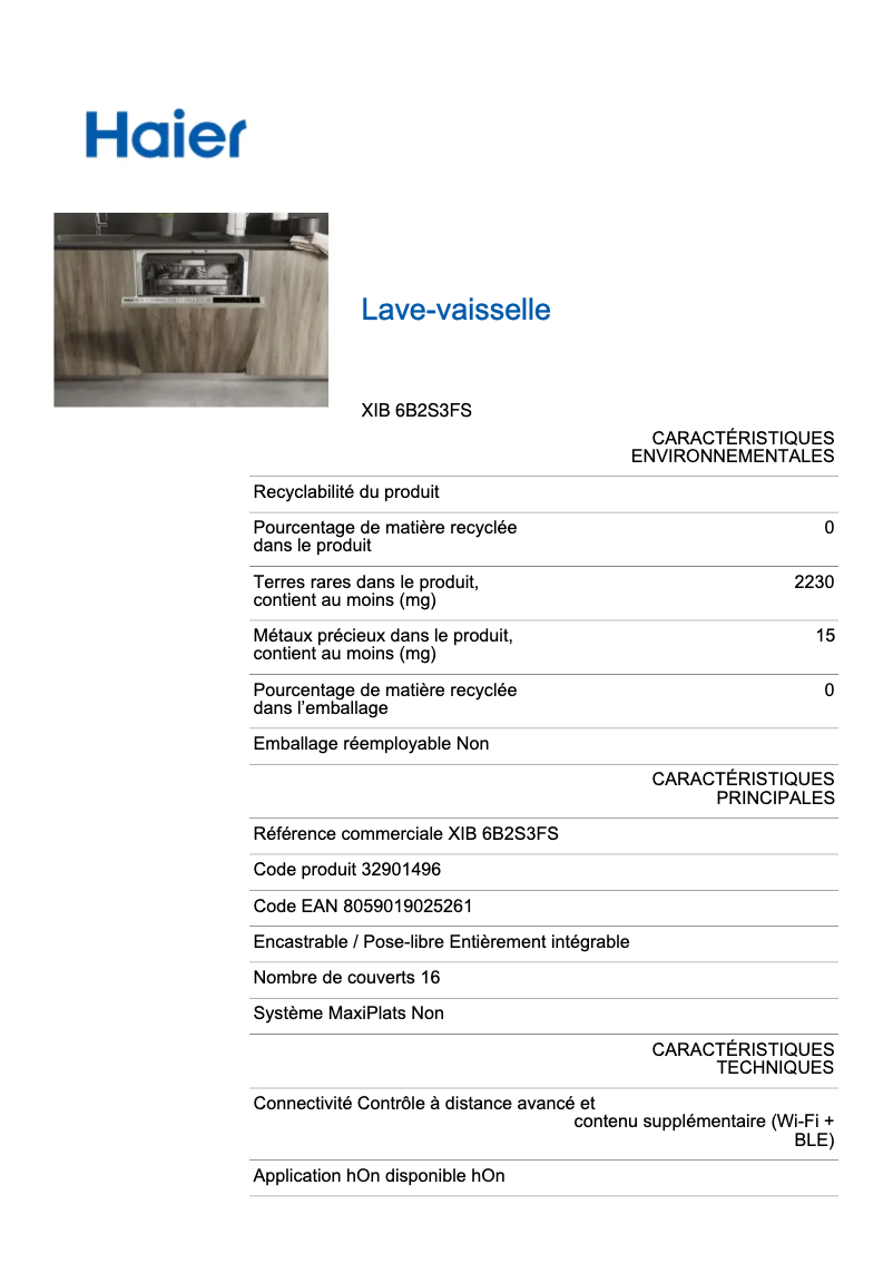 Imagen de la primera página del manual del dispositivo XIB 6B2S3FS