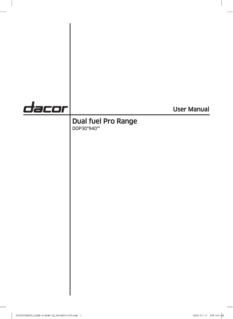 Imagen de la primera página del manual del dispositivo DOP30T940DS