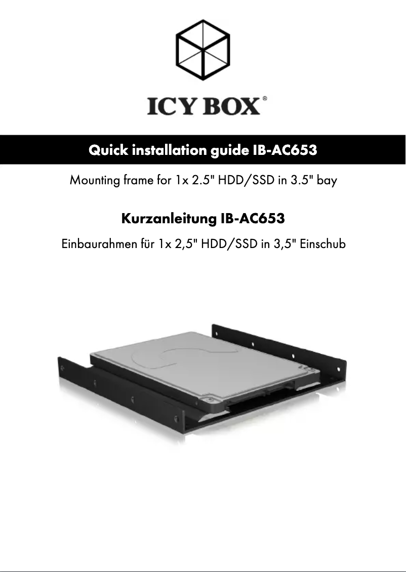 Página 1 del manual Manual de instrucciones Icy Box IB-AC653