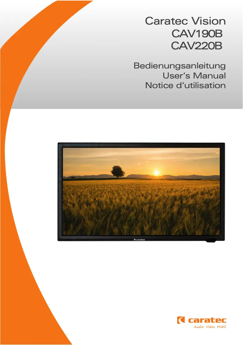 Imagen de la primera página del manual del dispositivo Vision CAV190B