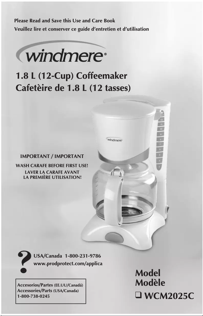 Página 1 del manual Manual de usuario Windmere WCM2025C