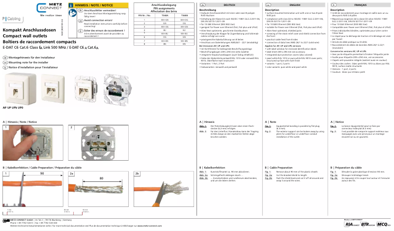 Página 1 del manual Manual de usuario Metz Connect 1307380002-I