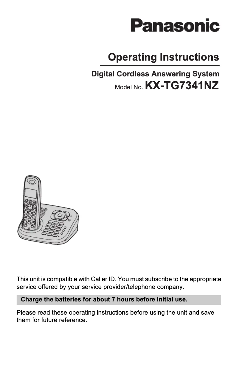 Página 1 del manual Manual de usuario Panasonic KX-TG7341