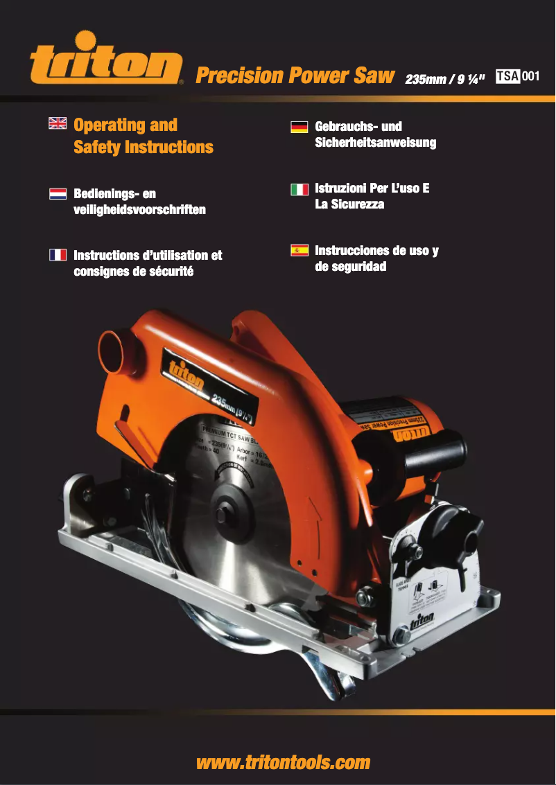 Página 1 del manual Manual de usuario Triton TSA001