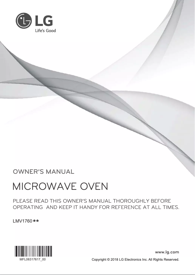 Página 1 del manual Manual de usuario LG LMV1760ST