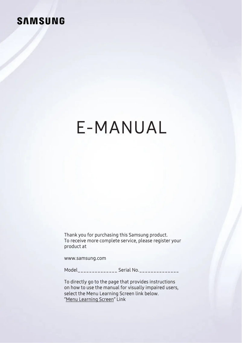 Página 1 del manual Manual de usuario Samsung UE43M5503AU