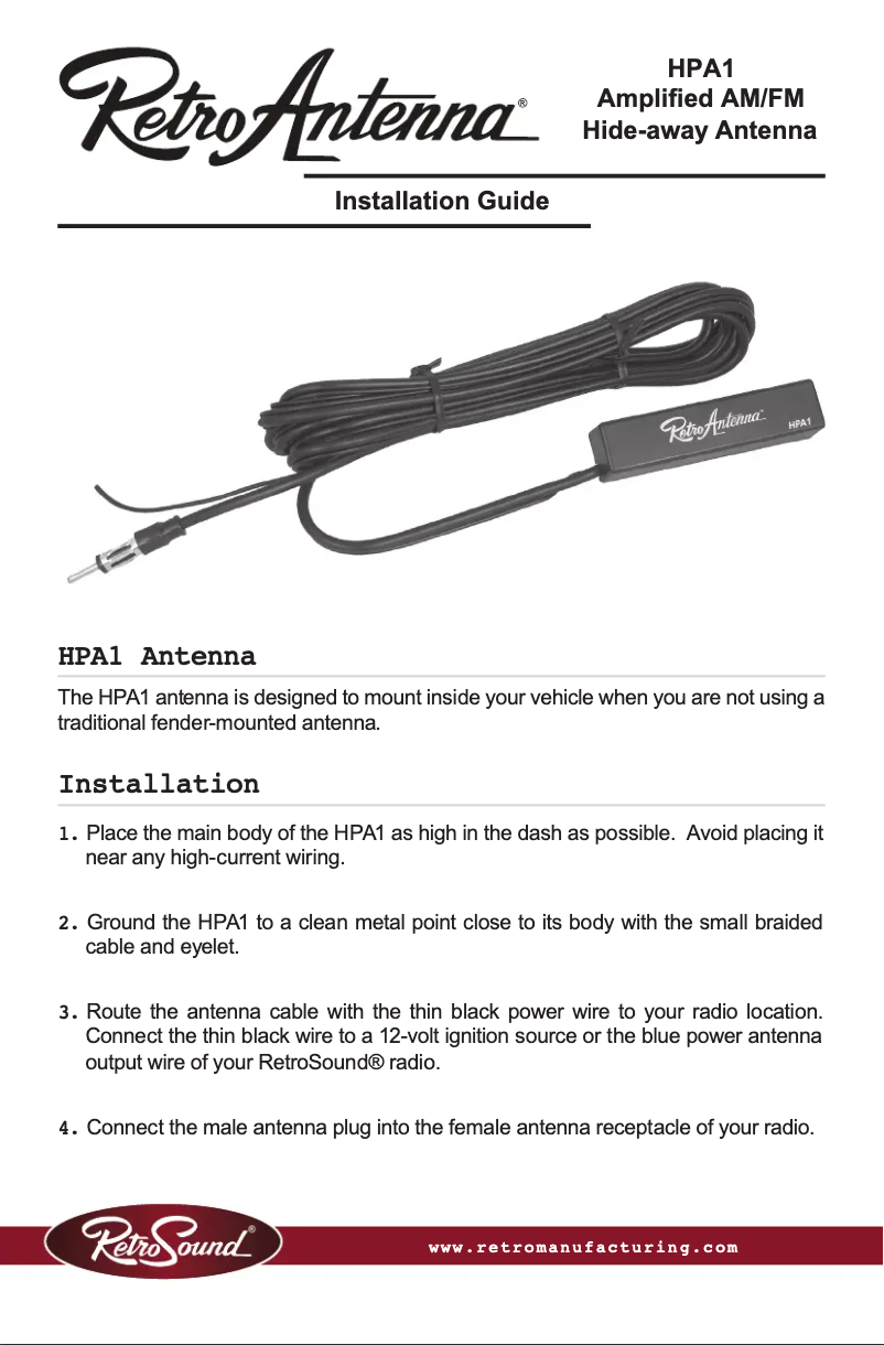 Página 1 del manual Manual de usuario RetroSound HPA-1