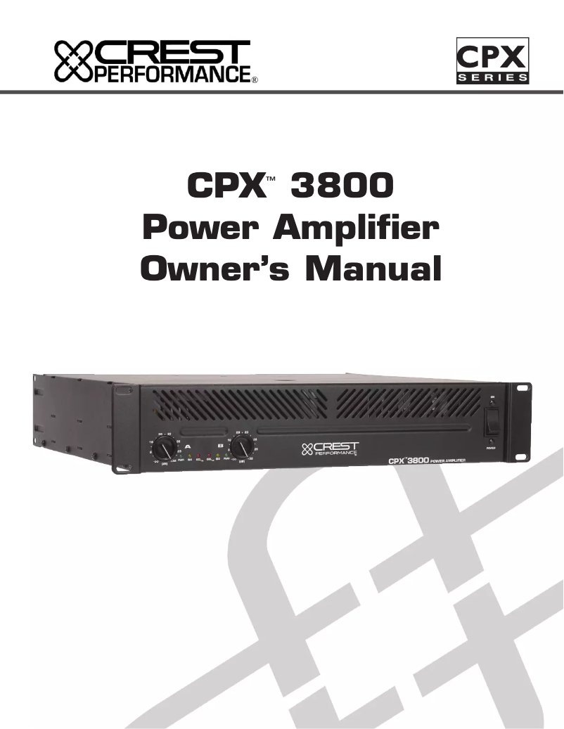 Imagen de la primera página del manual del dispositivo CPX 3800