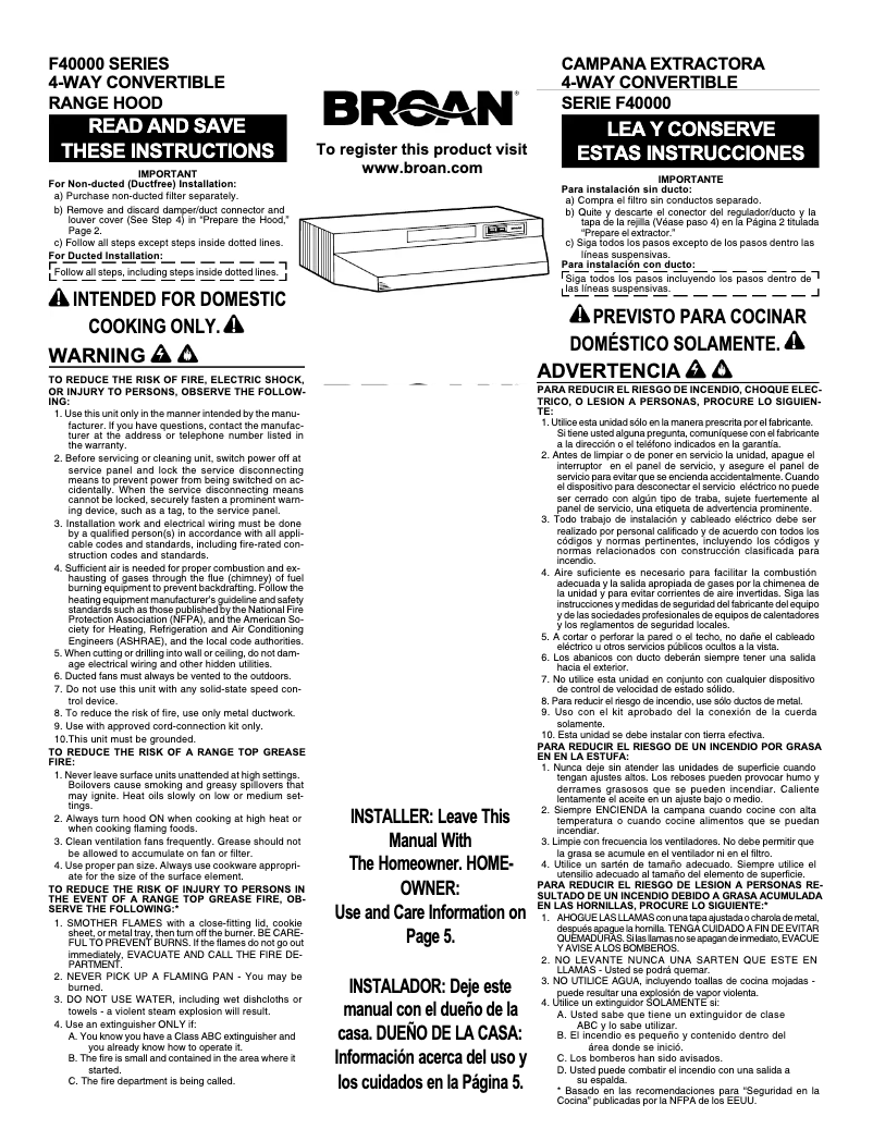 Imagen de la primera página del manual del dispositivo F403023