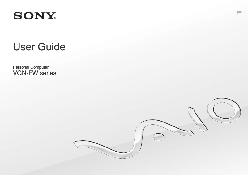 Página nº 1 - Manual de usuario Sony Vaio VGN-FW56SR