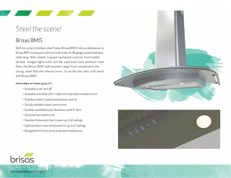 Página 1 del manual Ficha técnica Zephyr BMIE36BS