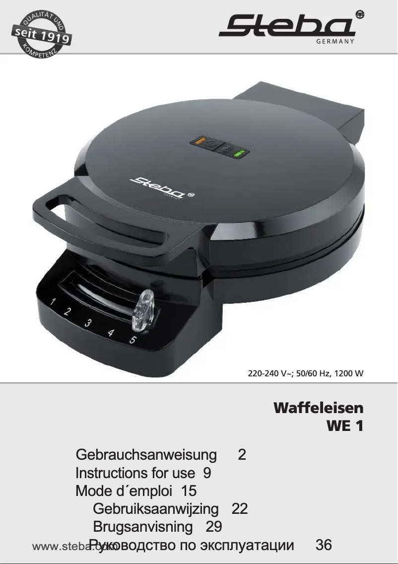 Página 1 del manual Manual de usuario Steba WE 1