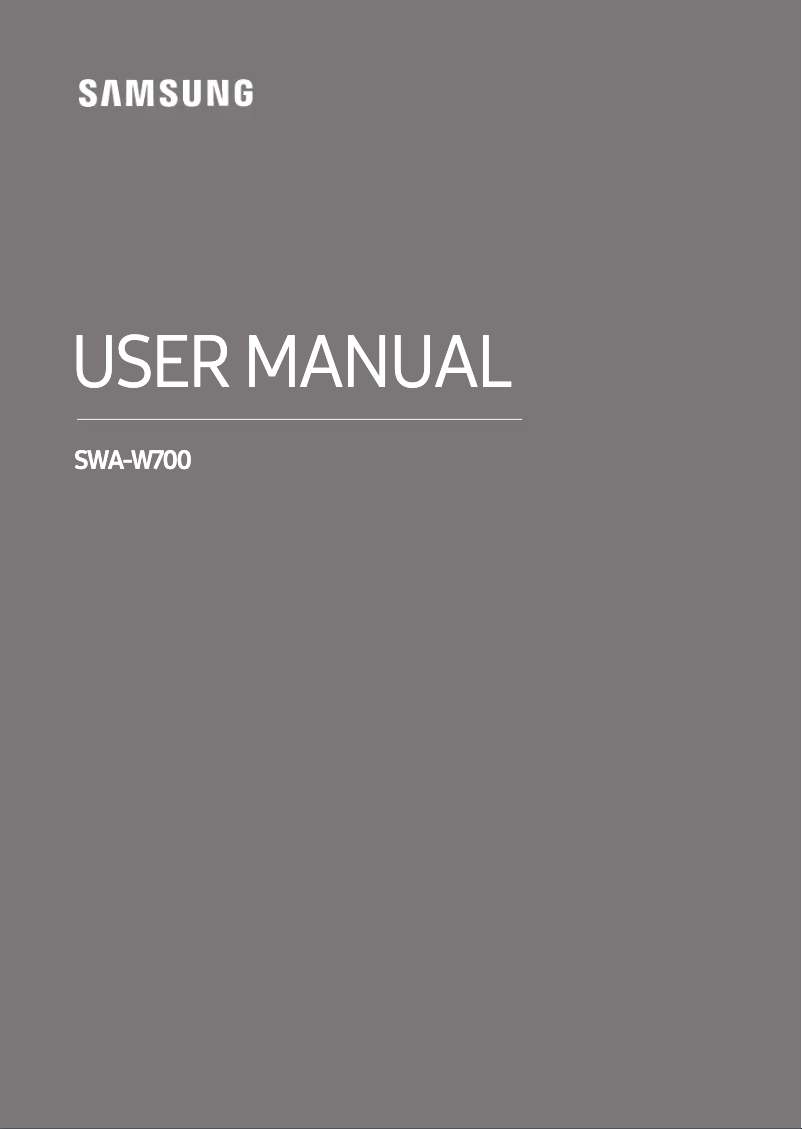 Página 1 del manual Manual de usuario Samsung SWA-W700/XN