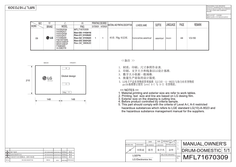 Imagen de la primera página del manual del dispositivo F1696SWD