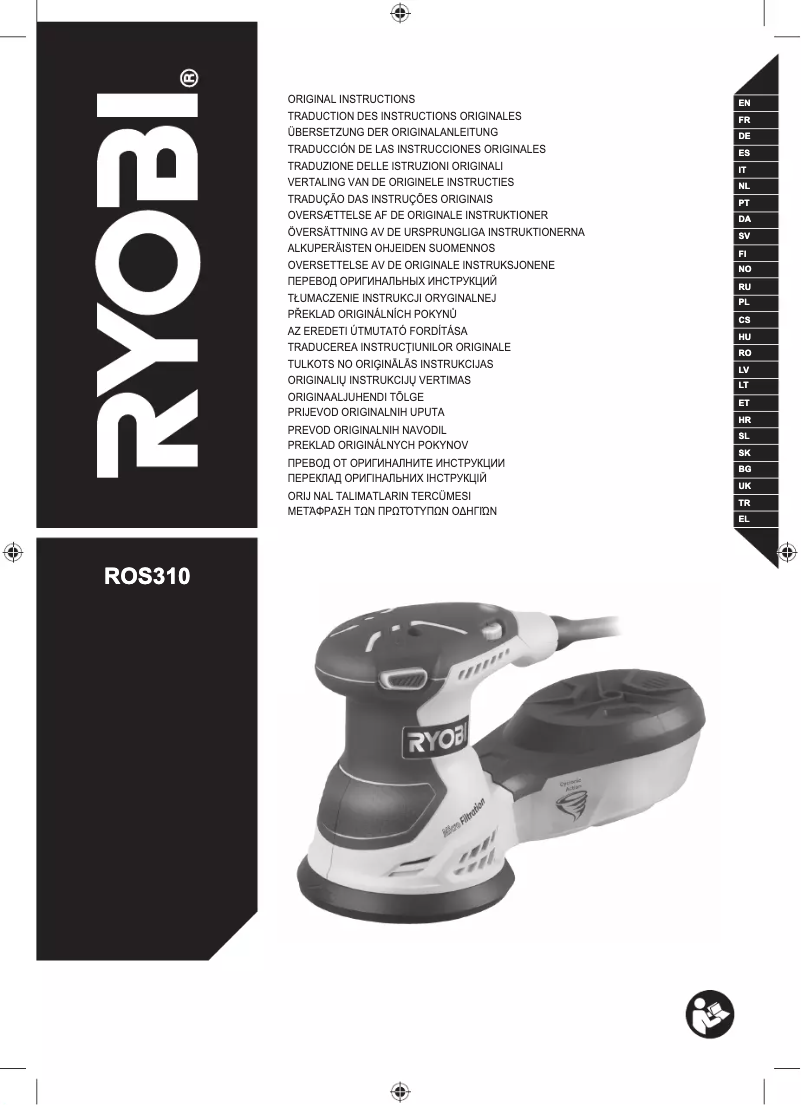 Página 1 del manual Manual de usuario RYOBI ROS310