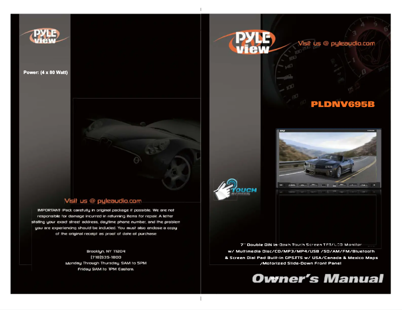Página nº 1 - Manual de usuario Pyle PLDNV695B