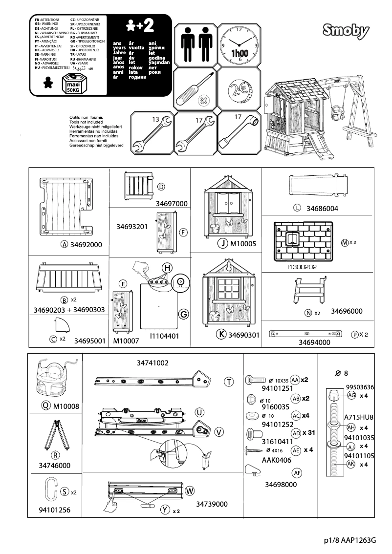 Página 1 del manual Manual de usuario Smoby Winnie the Pooh AAP1263G