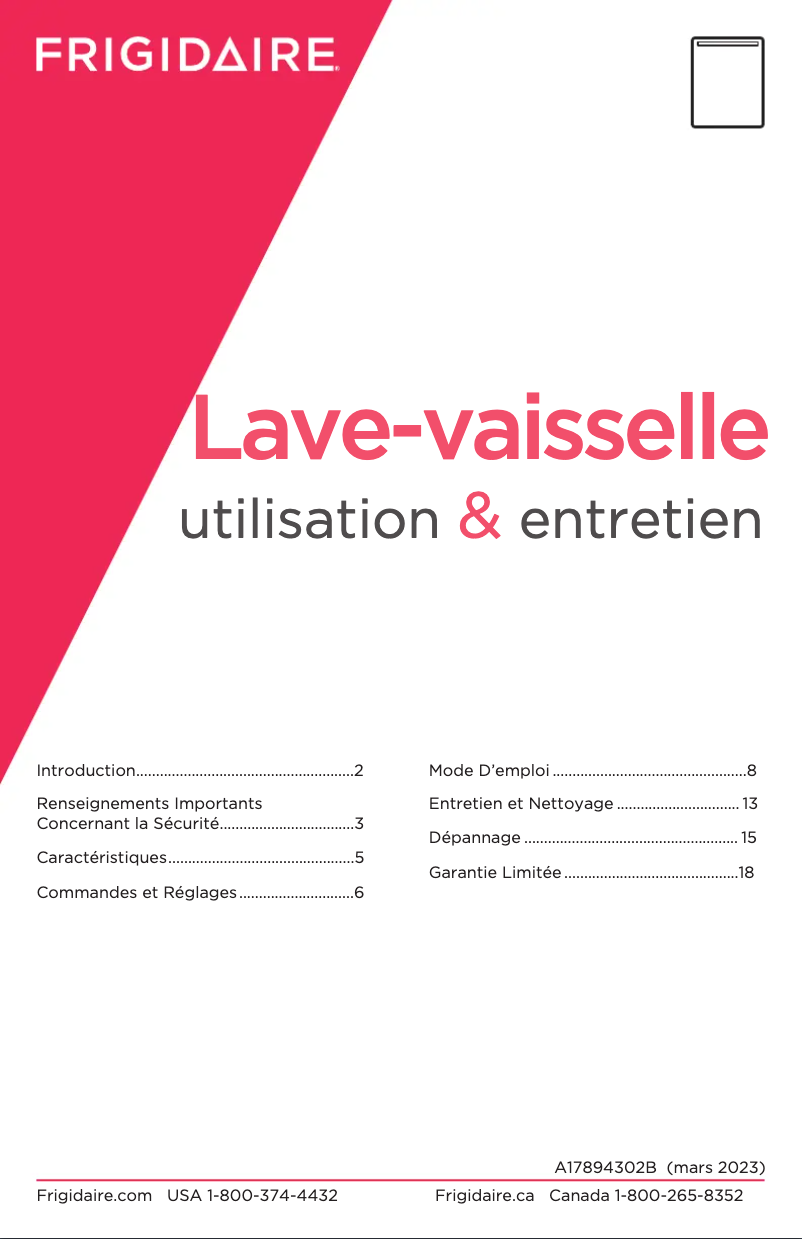 Página 1 del manual Manual de usuario Frigidaire FDPC4221AW