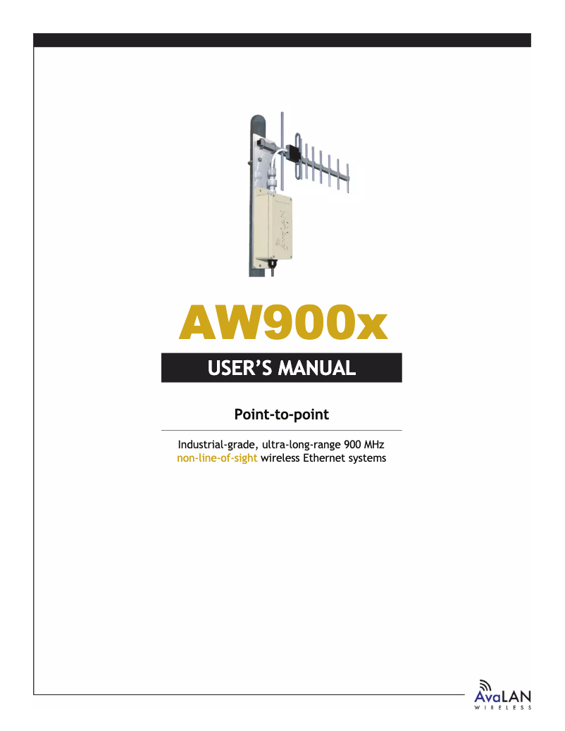 Página nº 1 - Manual de usuario AvaLAN AW900x