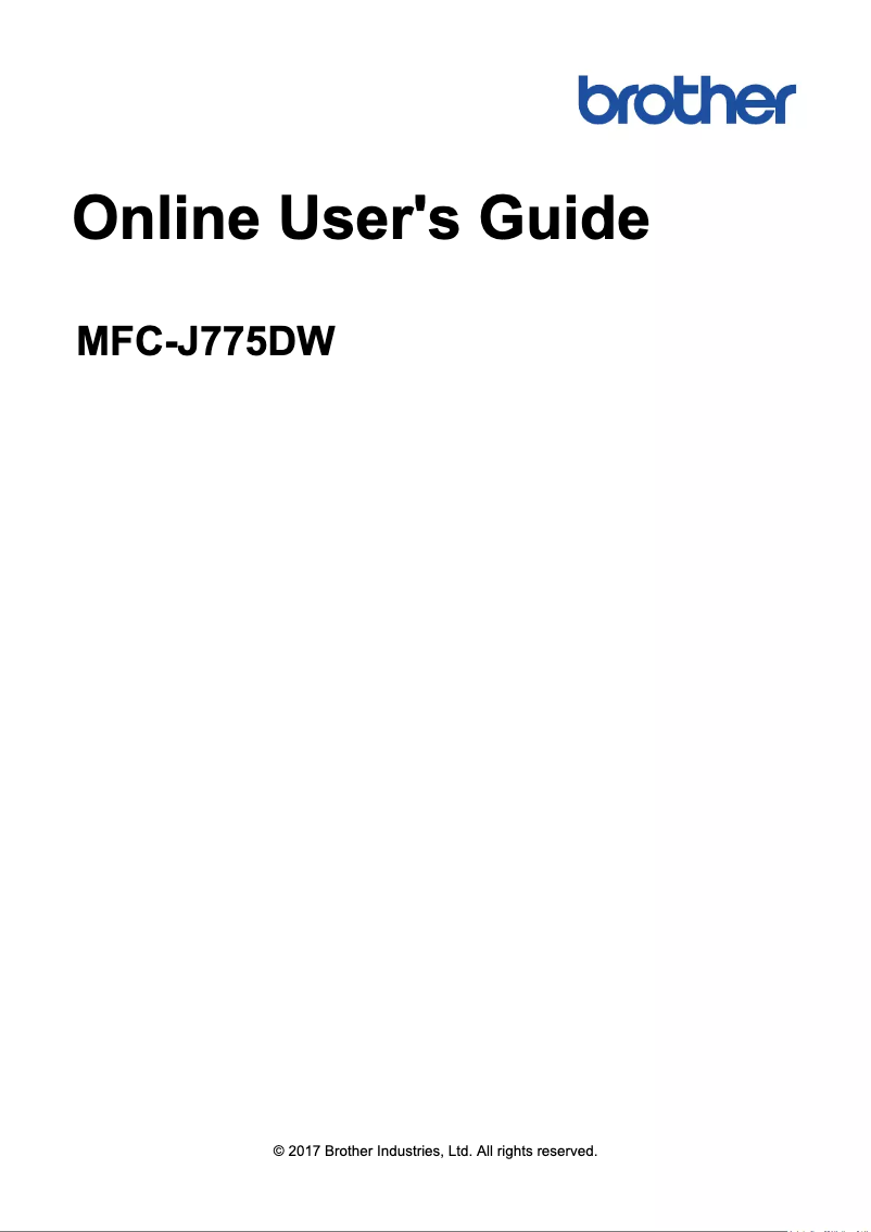 Imagen de la primera página del manual del dispositivo MFC-J775DW