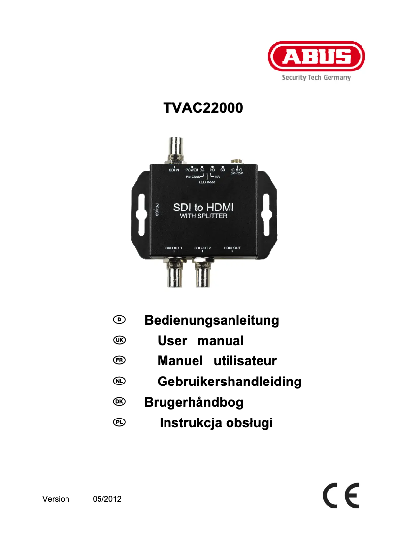 Página 1 del manual Manual de usuario Abus TVAC22000