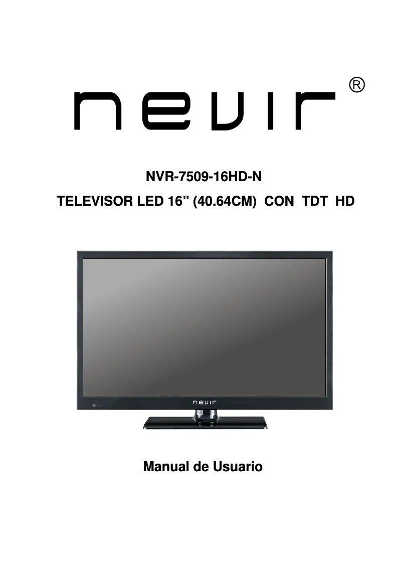 Página 1 del manual Manual de usuario Nevir NVR-7509-16HD-N