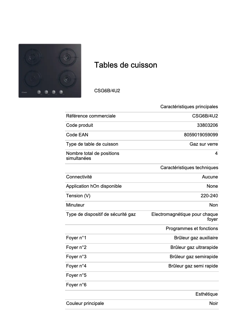 Imagen de la primera página del manual del dispositivo CSG6B
